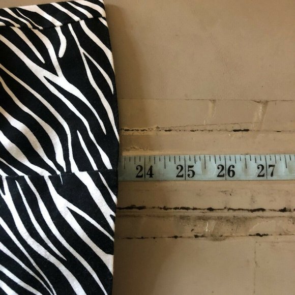 NOTATIONS BLACK/WHITE ZEBRA BUTTON BLAZER LARGE-EUC - Picture 3 of 6